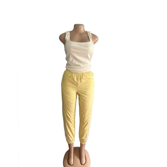 Adidas Light Yellow Track Pants - Picture 1 of 8